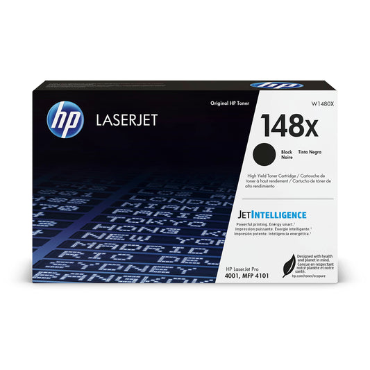 HP 148X High Yield Black Original LaserJet Toner Cartridge, ~9,500 pages, W1480X