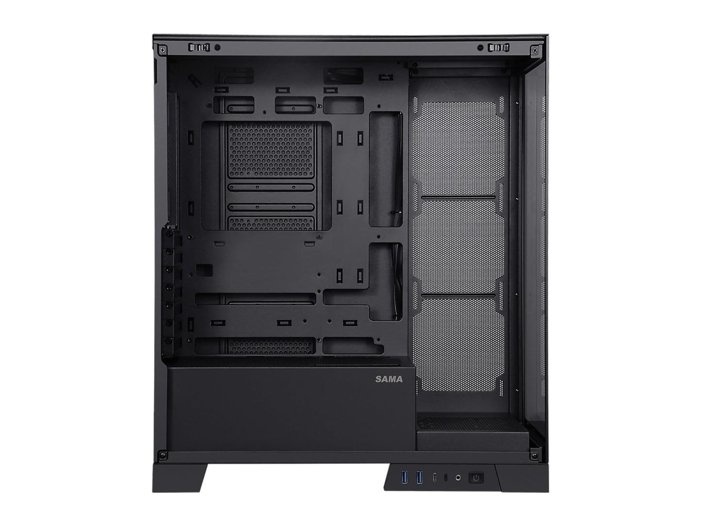 Sama Neview 2351 Black Dual USB3.0 and Type C Tempered Glass ATX Mid Tower