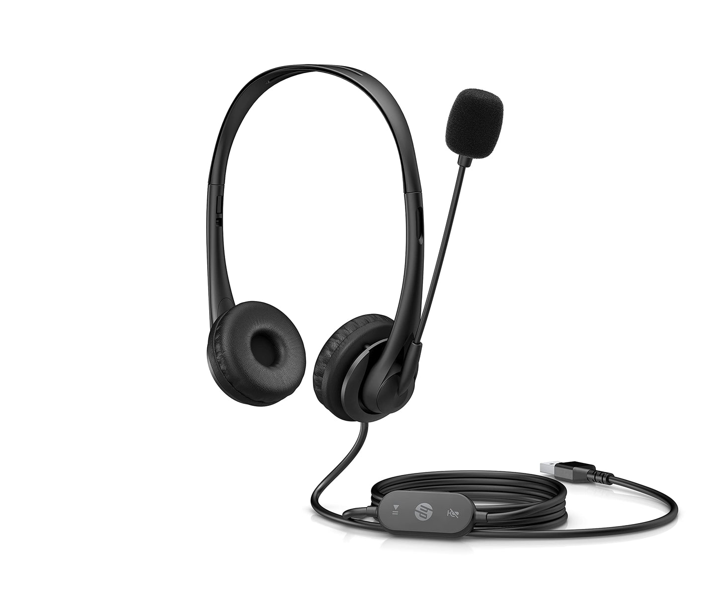 HP Stereo USB Headset G2 - Wired USB-A Headset - Black - 428H5AA