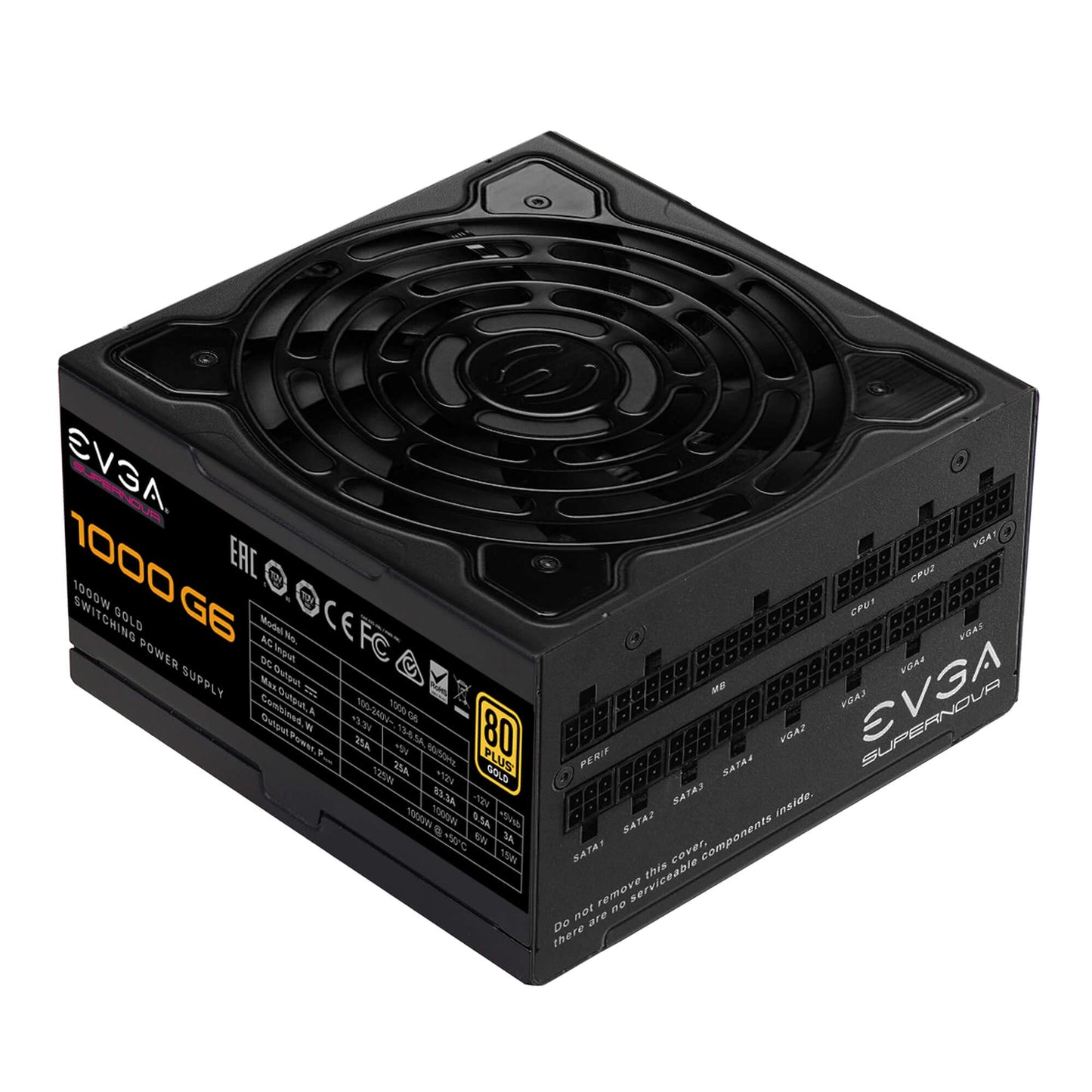 EVGA SuperNOVA 1000 G6, 80 Plus Gold 1000W, Fully Modular, Eco Mode with FDB