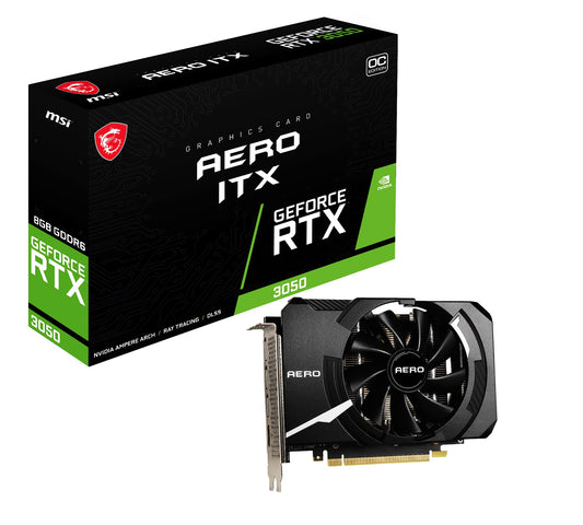 MSI GeForce RTX 3050 8GB GDDR6 PCI Express 4.0 Video Card RTX 3050 AERO ITX 8G