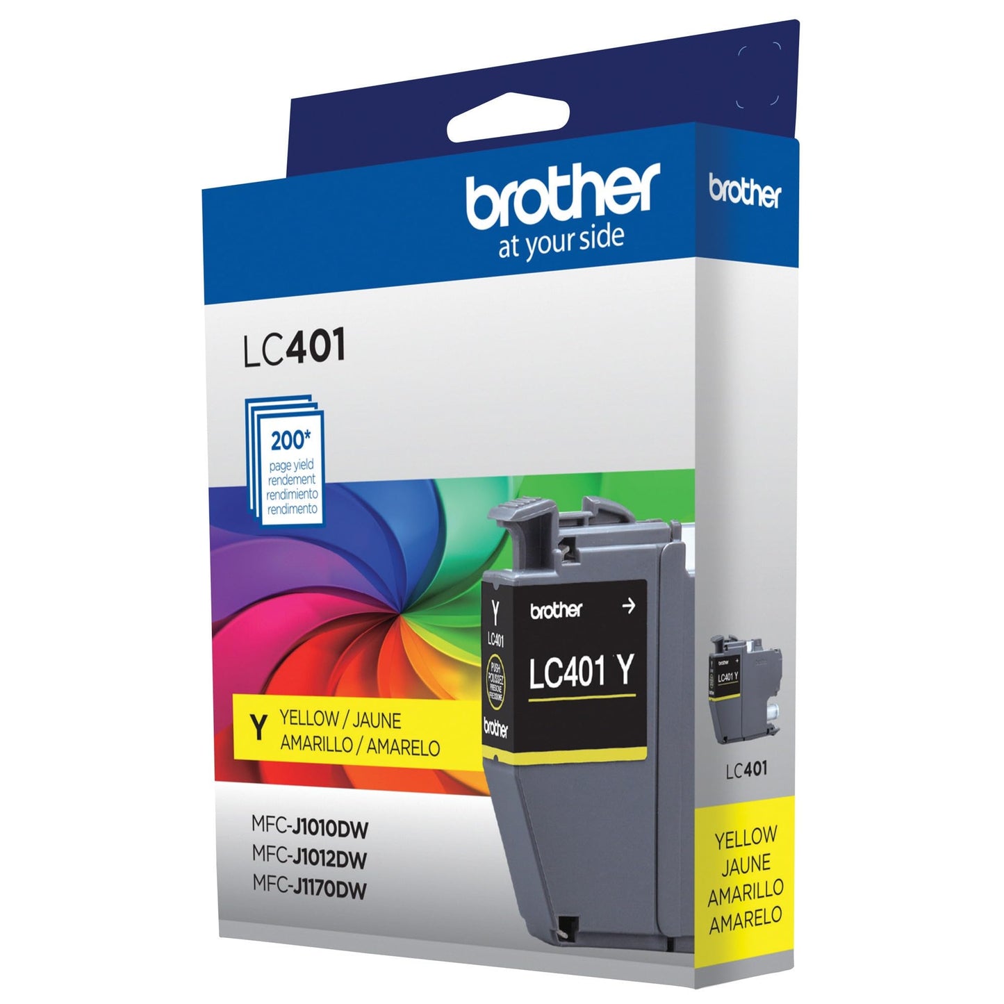 Brother LC401 Yellow Standard Yield Ink Cartridge Prints Up to 200 Pages