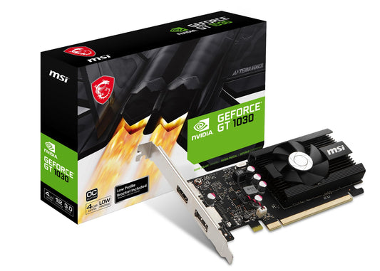 MSI GeForce GT 1030 4GB GDDR4 PCI Express 3.0 x16 (uses x4) ATX Video Card GT