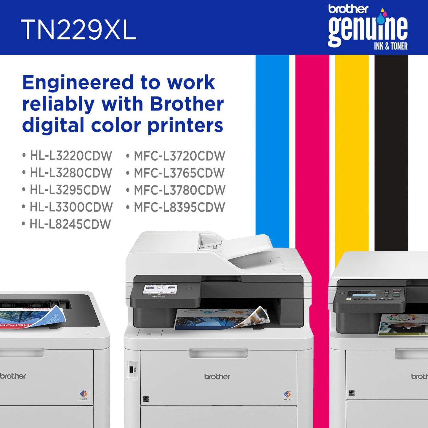 Brother Genuine TN229XLM High-yield Magenta Toner Cartridge