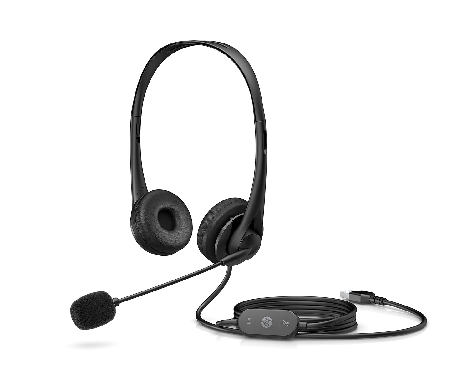 HP Stereo USB Headset G2 - Wired USB-A Headset - Black - 428H5AA