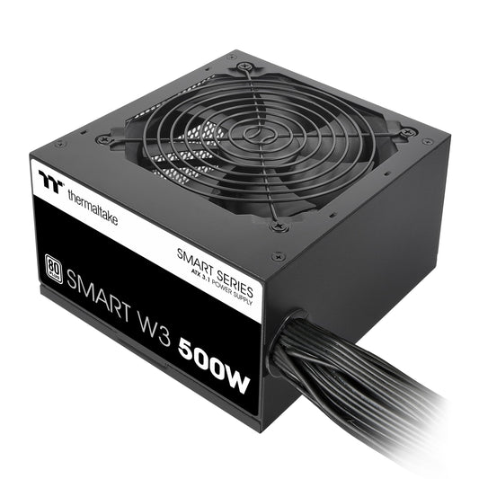 Smart W3 Series 80Plus Certified 500W Power Supply; ATX v3.1 Spec; 120mm FDB