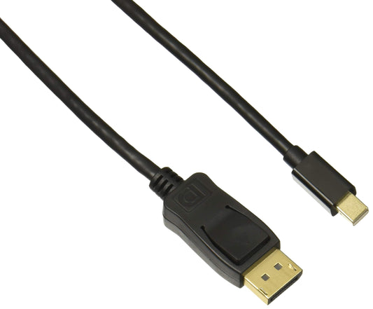 Rocstor Y10C165-B1 6Ft Mini DisplayPort Male to DisplayPort 1.2 Male Cable M/M -