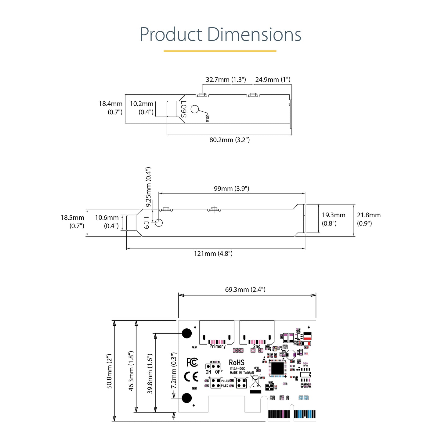 StarTech 2P6GR-PCIE-SATA-CARD SATA PCIe Card, 2 Port PCIe SATA Expansion Card,