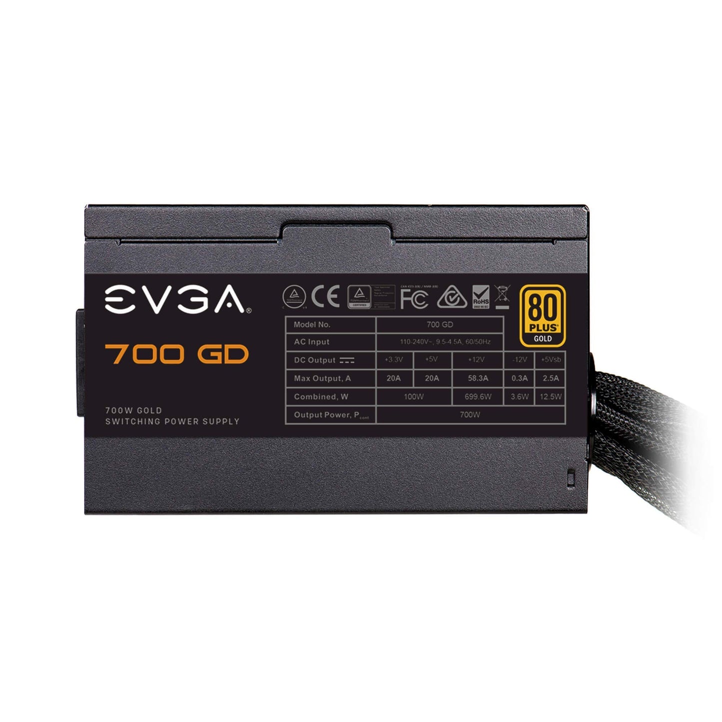 EVGA 700 GD 100-GD-0700-V1 700 W ATX12V / EPS12V 80 PLUS GOLD Certified