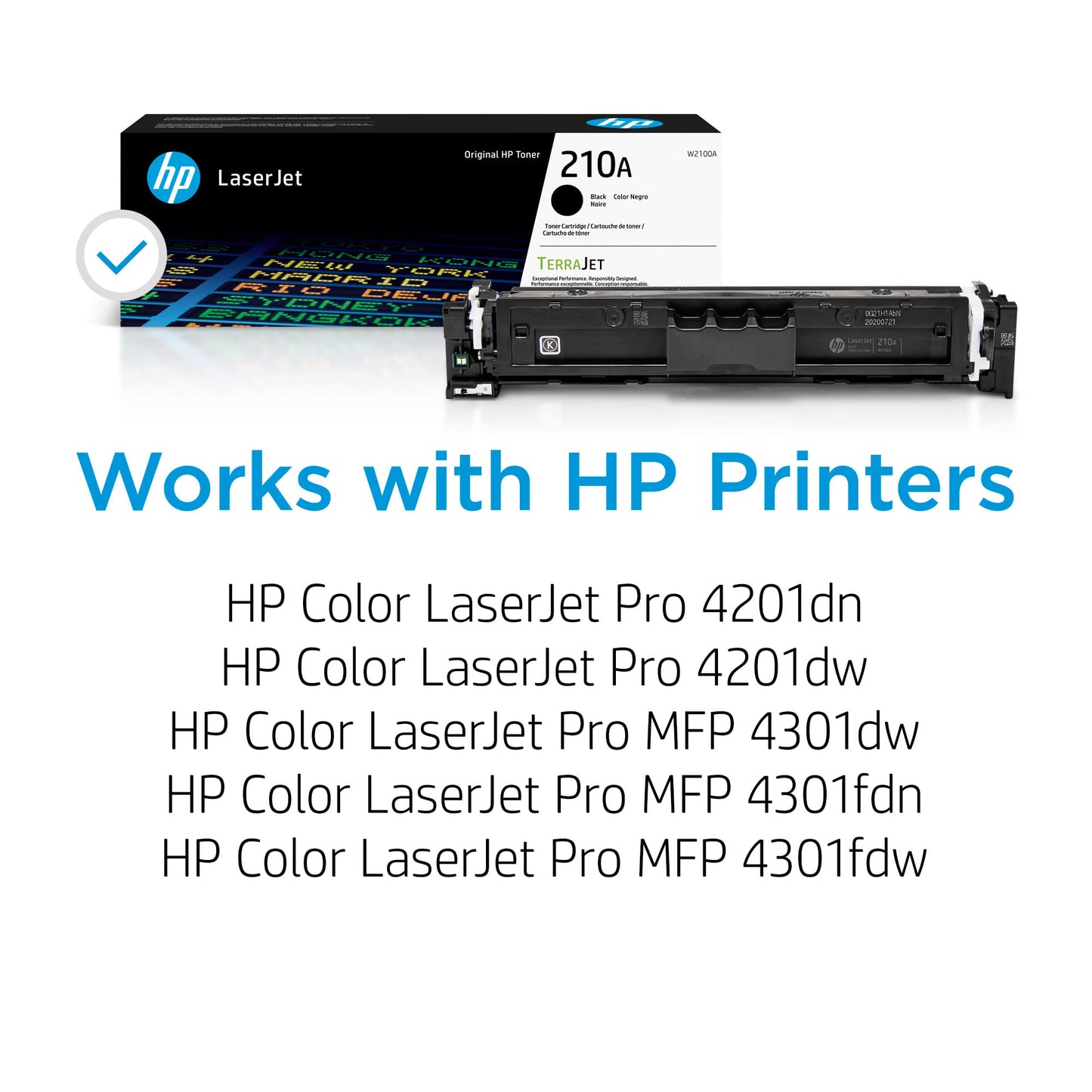 HP 210A Original Laser Toner Cartridge Black Pack W2100A