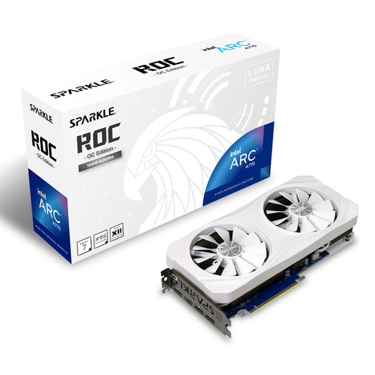 SPARKLE Intel Arc A770 ROC Luna OC Edition, 16 GB GDDR6, 2x DBB 100 mm Fan , 2.5