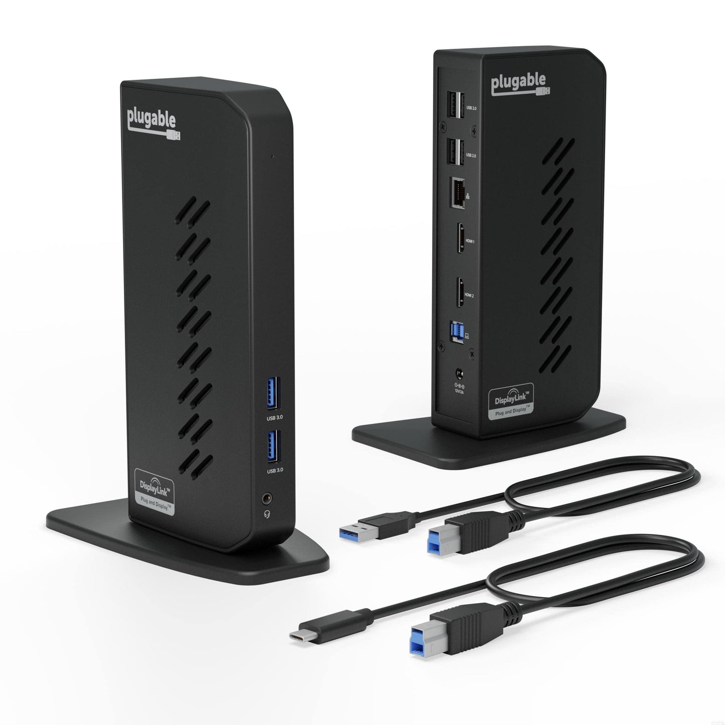 Plugable USB 3.0 and USB-C Universal Laptop Docking Station for Windows and Mac