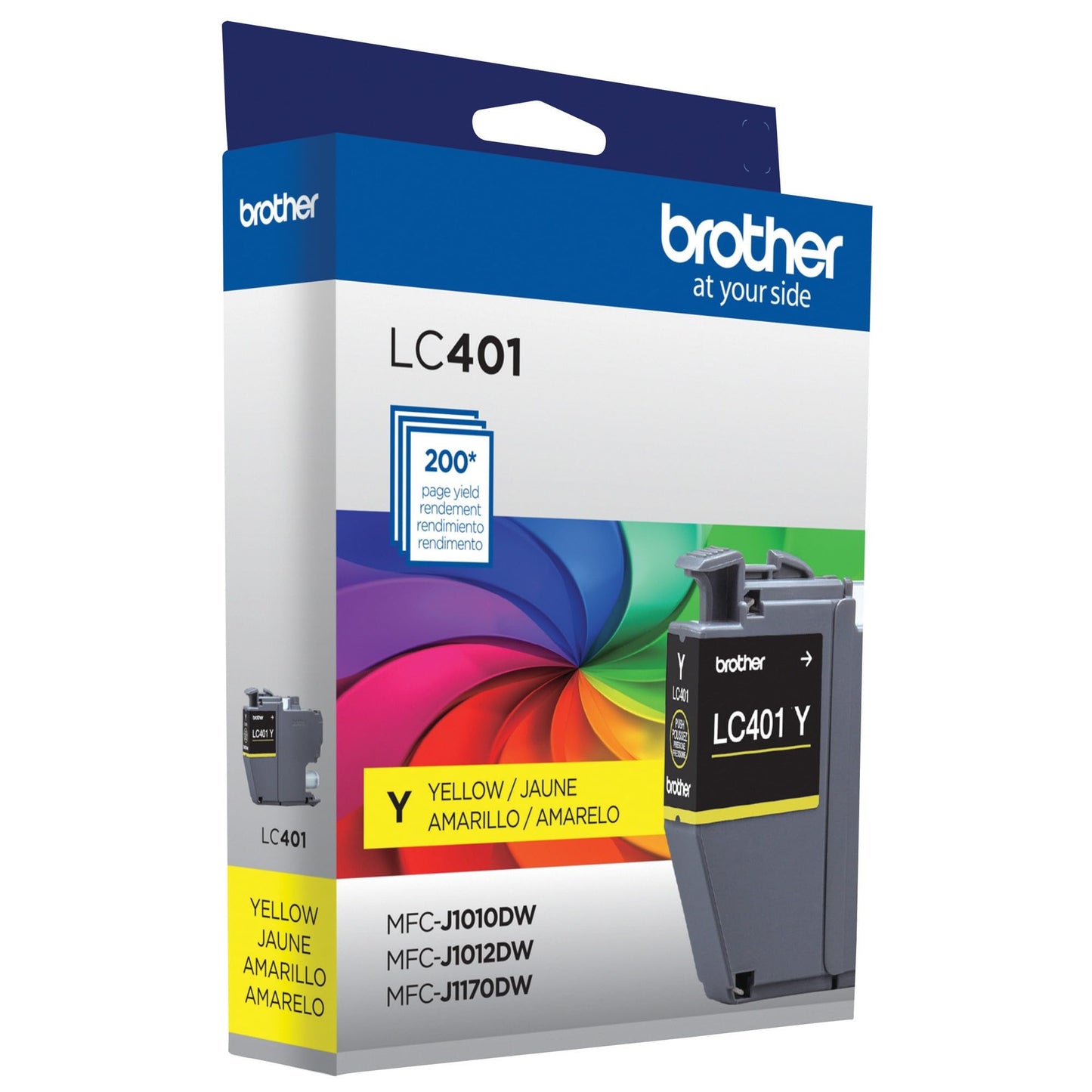 Brother LC401 Yellow Standard Yield Ink Cartridge Prints Up to 200 Pages