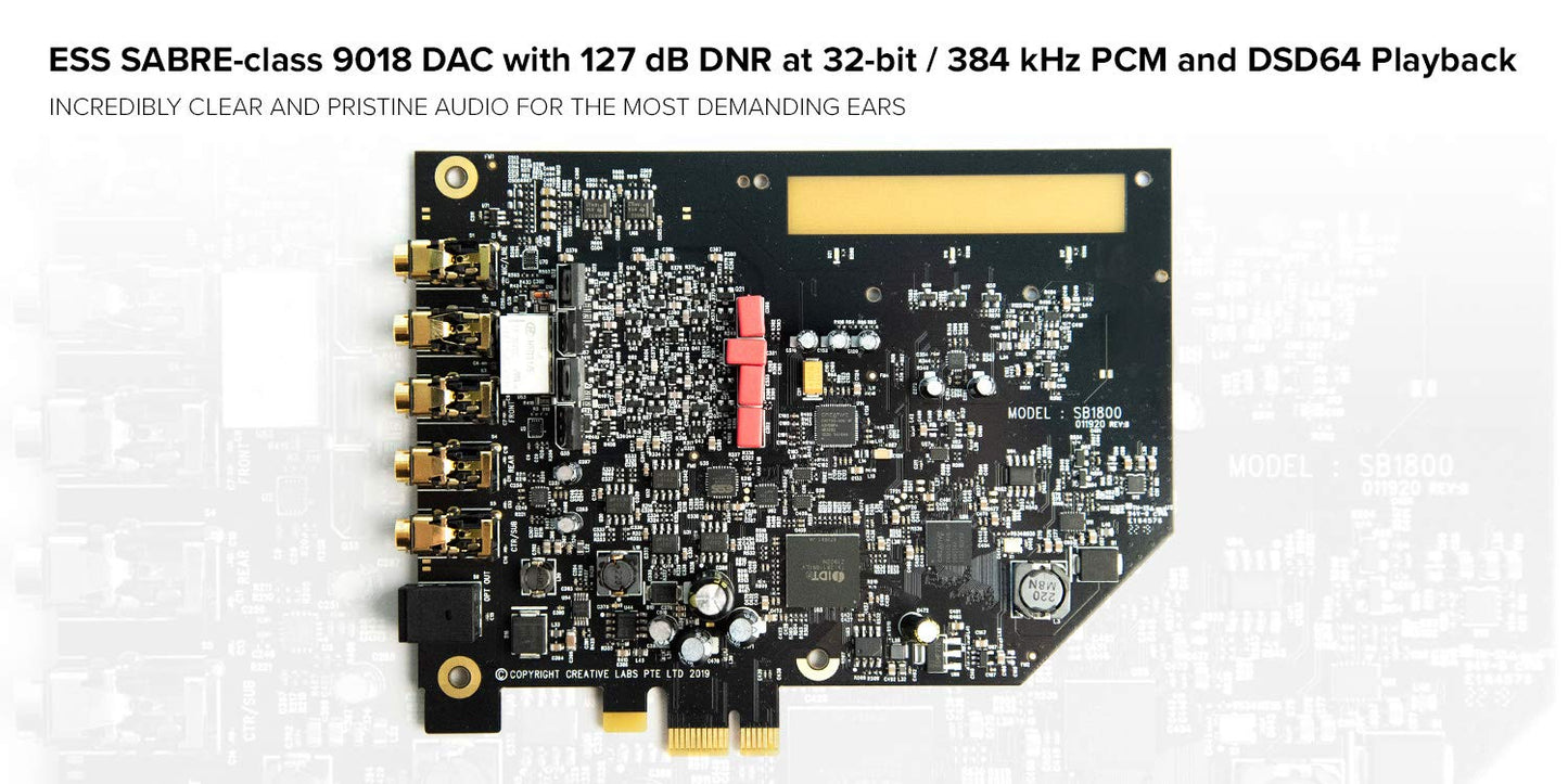 Creative Sound Blaster AE-7 Hi-Res Internal PCIe Sound Card, Quad-Core