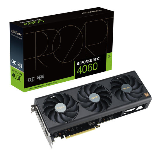 ASUS ProArt GeForce RTX 4060 OC Edition 8GB GDDR6 Graphics Card (PCIe 4.0, 8GB