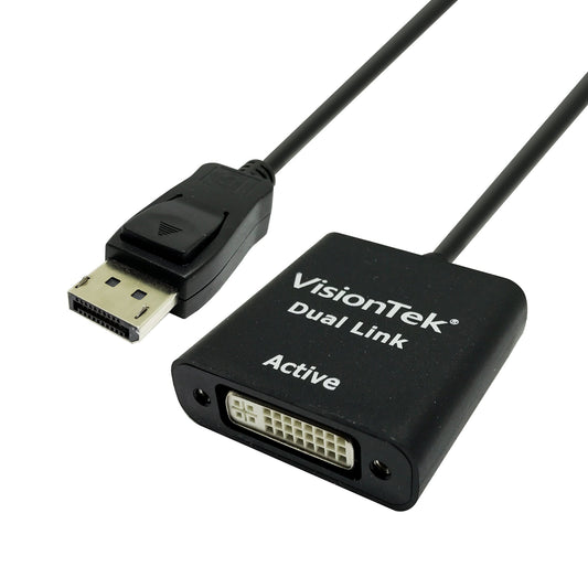 VisionTek 900639 DisplayPort to Dual Link DVI-D Active Adapter (M/F)