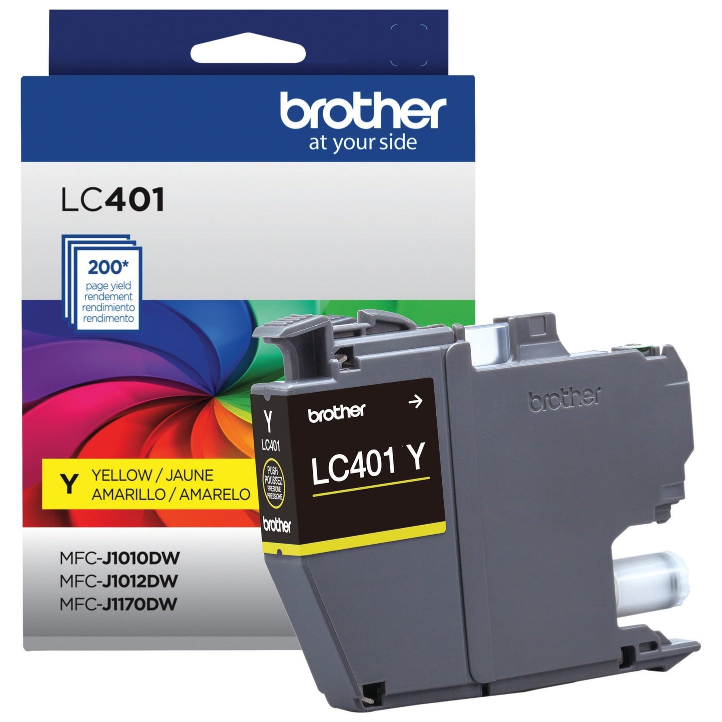 Brother LC401 Yellow Standard Yield Ink Cartridge Prints Up to 200 Pages