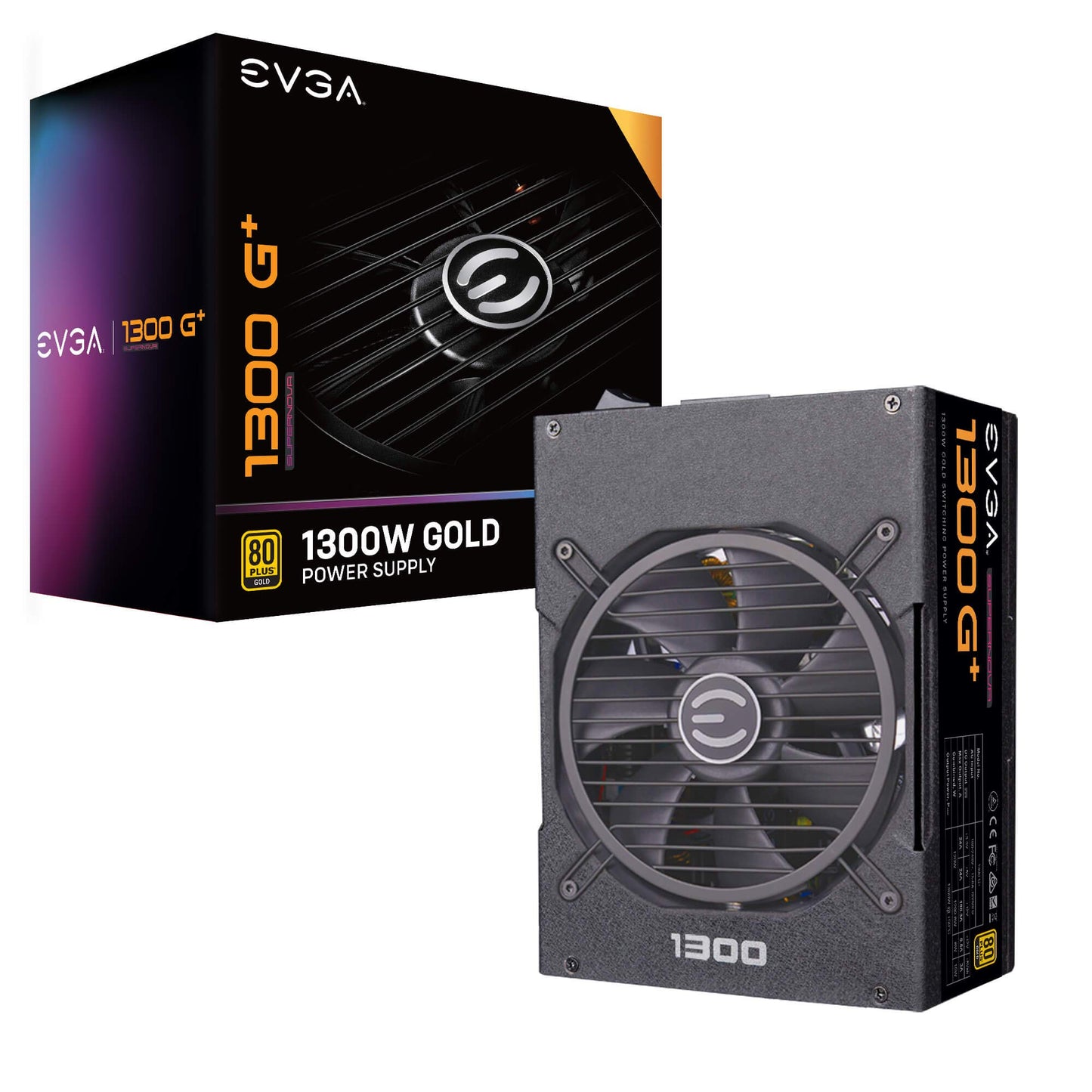 EVGA SuperNOVA 1300 G+, 80+ GOLD 1300W, Fully Modular, 10 Year Warranty,