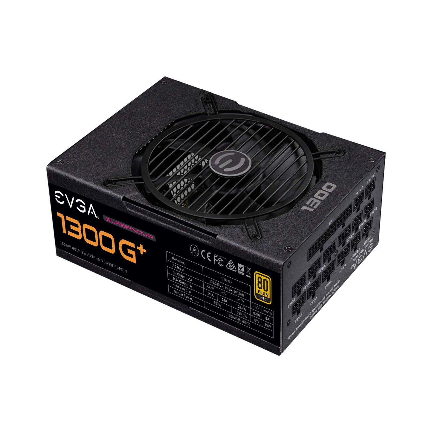 EVGA SuperNOVA 1300 G+, 80+ GOLD 1300W, Fully Modular, 10 Year Warranty,