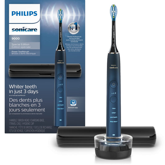 Philips Sonicare 9000 Special Edition Rechargeable Toothbrush, Blue Black,