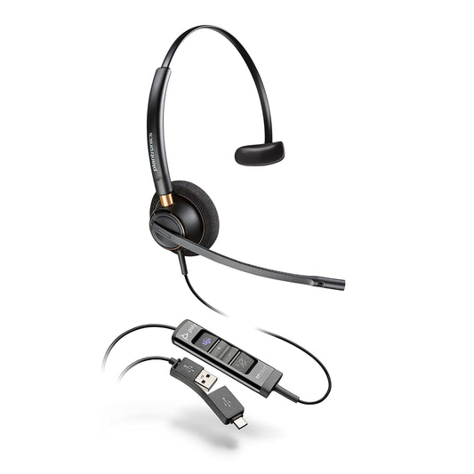 Hp Poly Headsets EncorePro 515 Microsoft Teams Certified Monoaural with USB-A