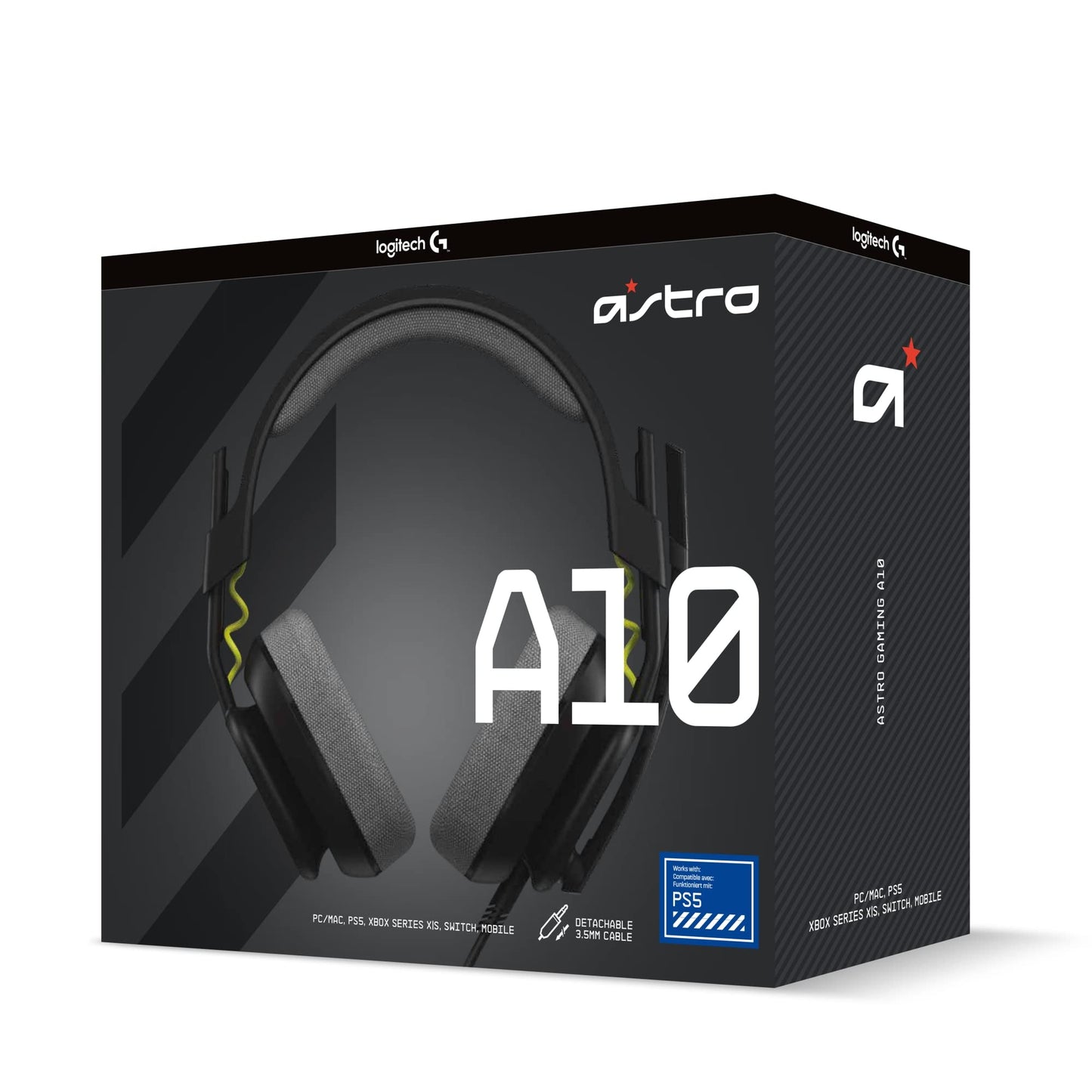 ASTRO Gaming A10 Gen 2 Wired Headset for PC, PS5, PS4 & Nintendo Switch - Black