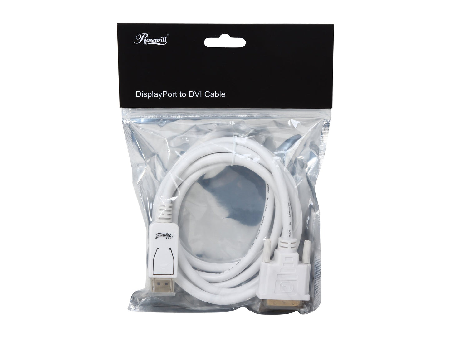 Rosewill RCDC-14006 6 ft. White DisplayPort to DVI 28AWG DisplayPort to DVI