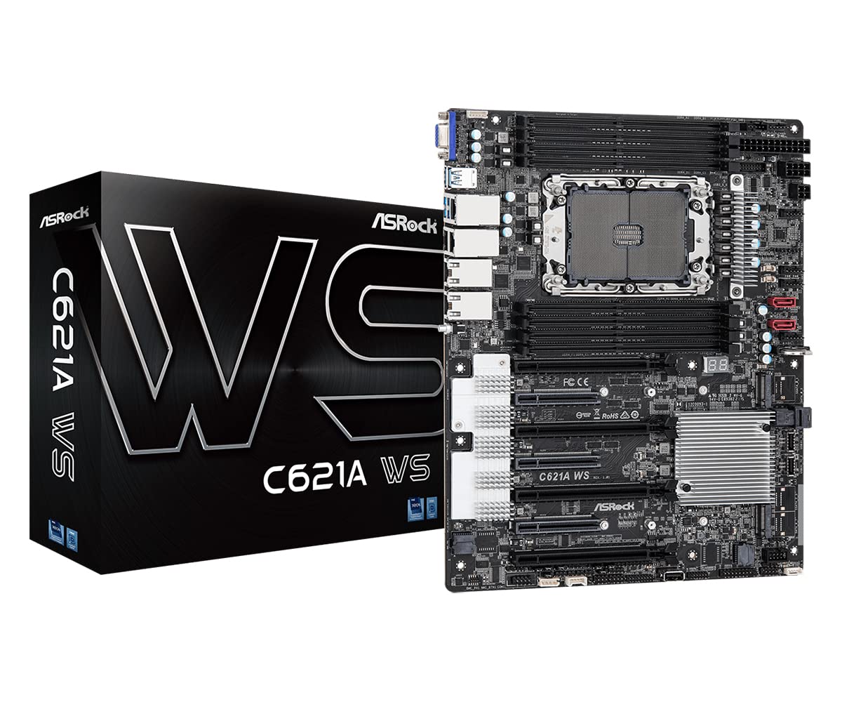 ASRock C621A WS LGA 4189 Intel C621A SATA 6Gb/s ATX Intel Motherboard