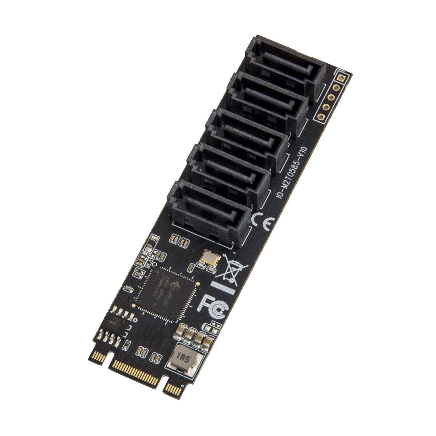 Syba 5 port Non-RAID SATA III 6Gbp/s to M.2 B+M Key Adapter PCI-e 3.0 x2