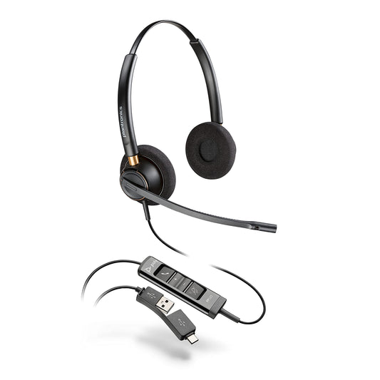 Poly EncorePro 525 Headset - Stereo - USB Type A - Wired - 35 kHz - 21 kHz -