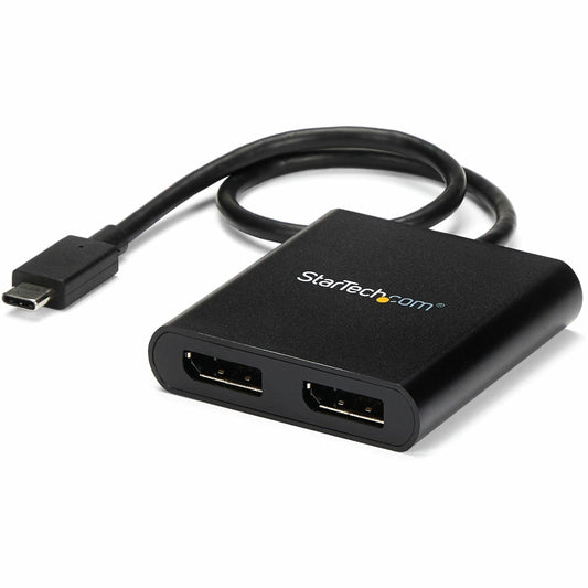 StarTech.com MSTCDP122DP 2-Port USB-C to DisplayPort MST Hub - 4K 30Hz - Dual