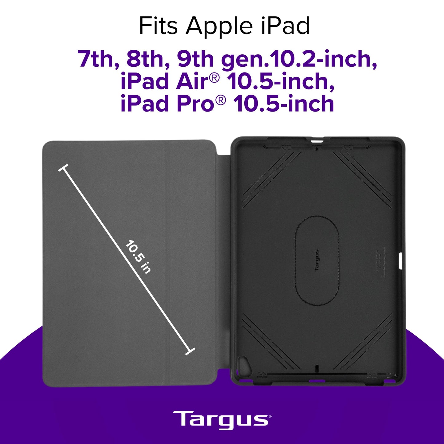 Targus Click-In THZ85107GL Carrying Case Folio for 10.2" to 10.5" Apple iPad 8th