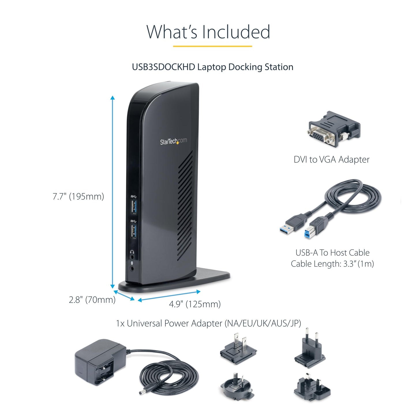 StarTech.com USB3SDOCKHD USB 3.0 Docking Station, Compatible with Windows /