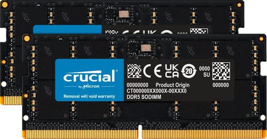 Crucial DDR5 Classic 16GB (2 x 8GB) 262-Pin DDR5 SO-DIMM DDR5 5600 (PC5 44800)