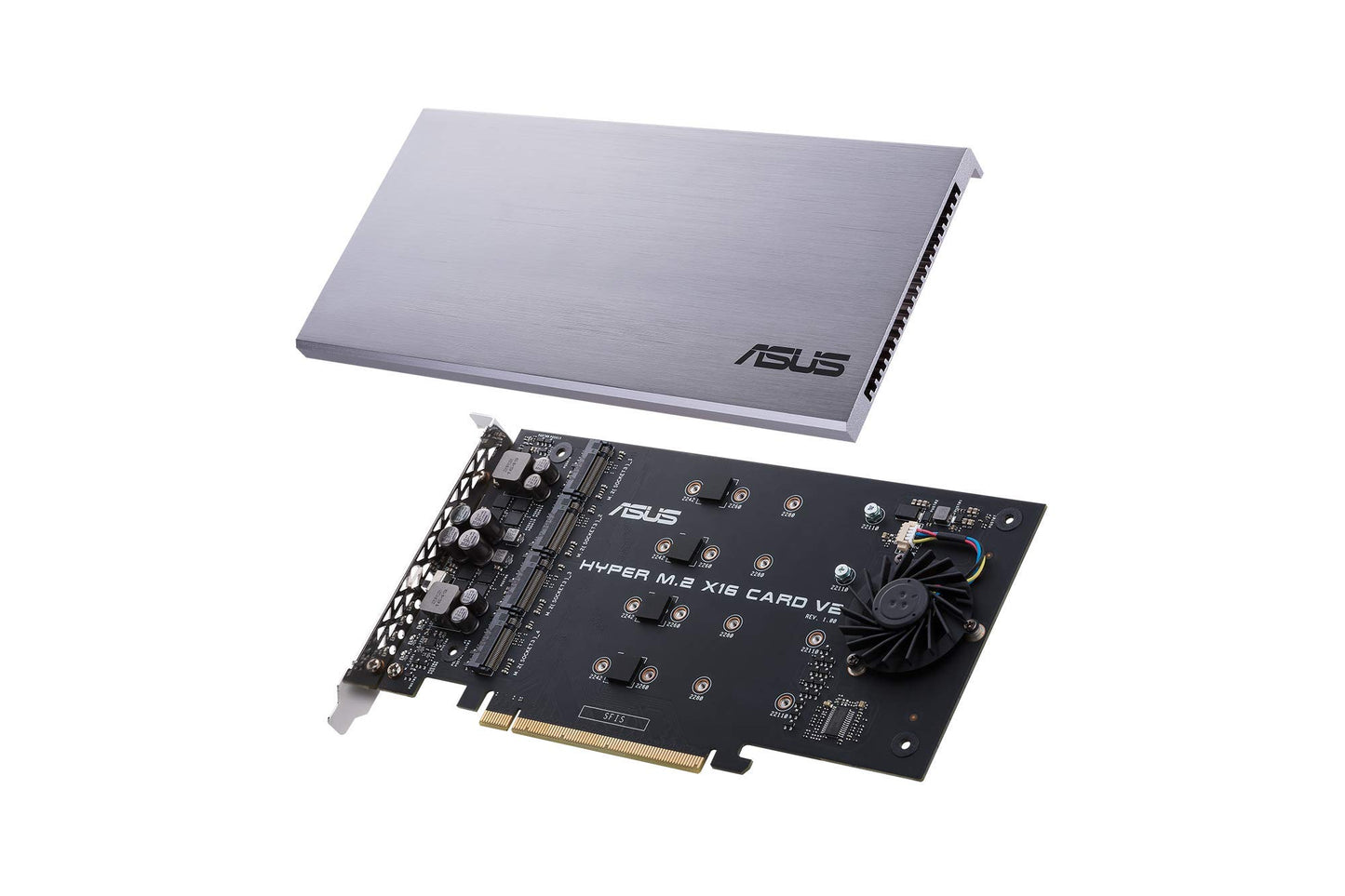 ASUS Hyper M.2 x16 PCIe 3.0 x4 Expansion Card V2 supports 4 NVMe M.2