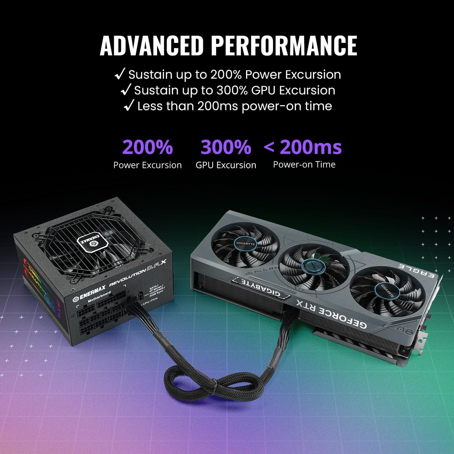 ENERMAX Revolution D.F. X 850W Full Modular, 80 Plus Gold, ATX 3.0 & PCIe 5.0