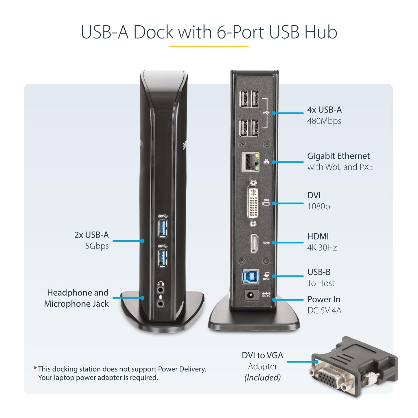 StarTech.com USB3SDOCKHD USB 3.0 Docking Station, Compatible with Windows /