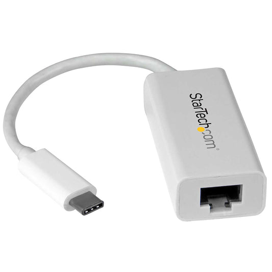 StarTech.com US1GC30W USB C to Gigabit Ethernet Adapter - White - USB 3.1 to