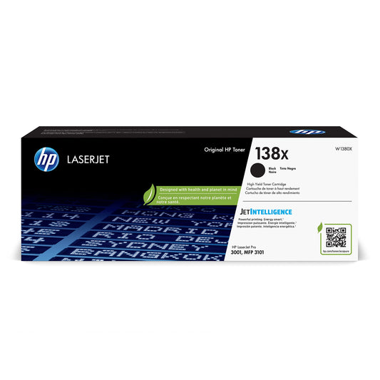 HP W1380X 138X Black Laserjet Toner Cartridge - Black