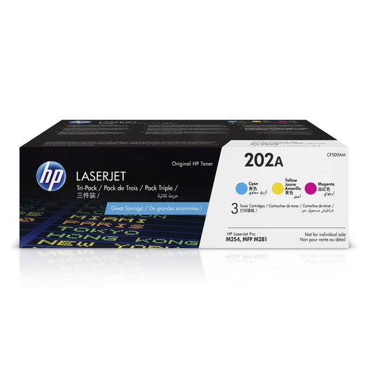 HP 202A CF500AM Toner Cartridge Cyan Magenta Yellow