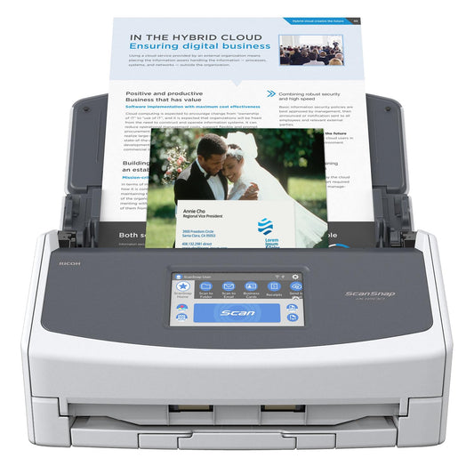 Ricoh / Fujitsu ScanSnap iX1600 Versatile Cloud Enabled Scanner, White