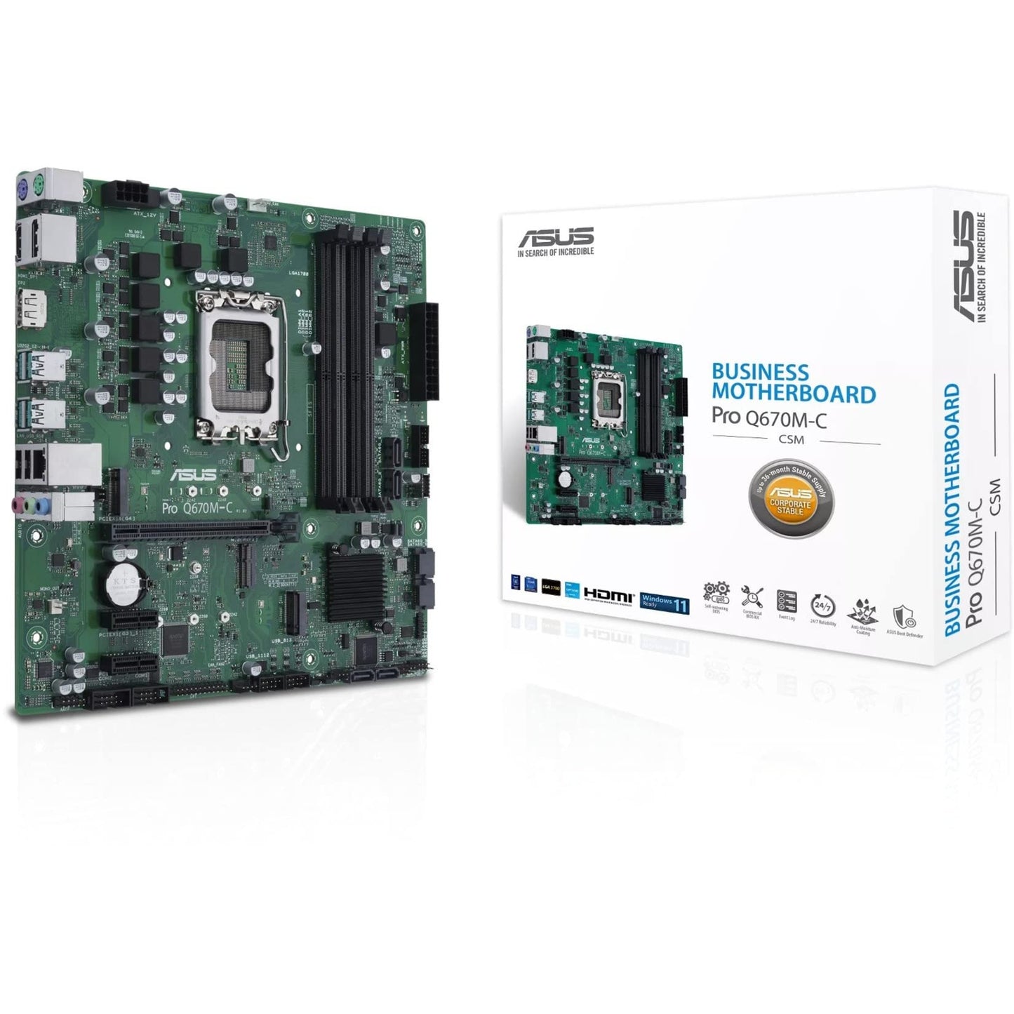 ASUS Pro Q670M-C-CSM LGA 1700 (Intel 12th & 13th Gen & Intel vPro) mATX