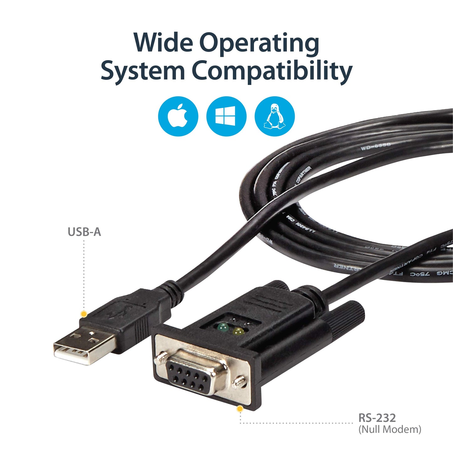 StarTech.com Model ICUSB232FTN 1 Port USB to Null Modem RS232 DB9 Serial DCE