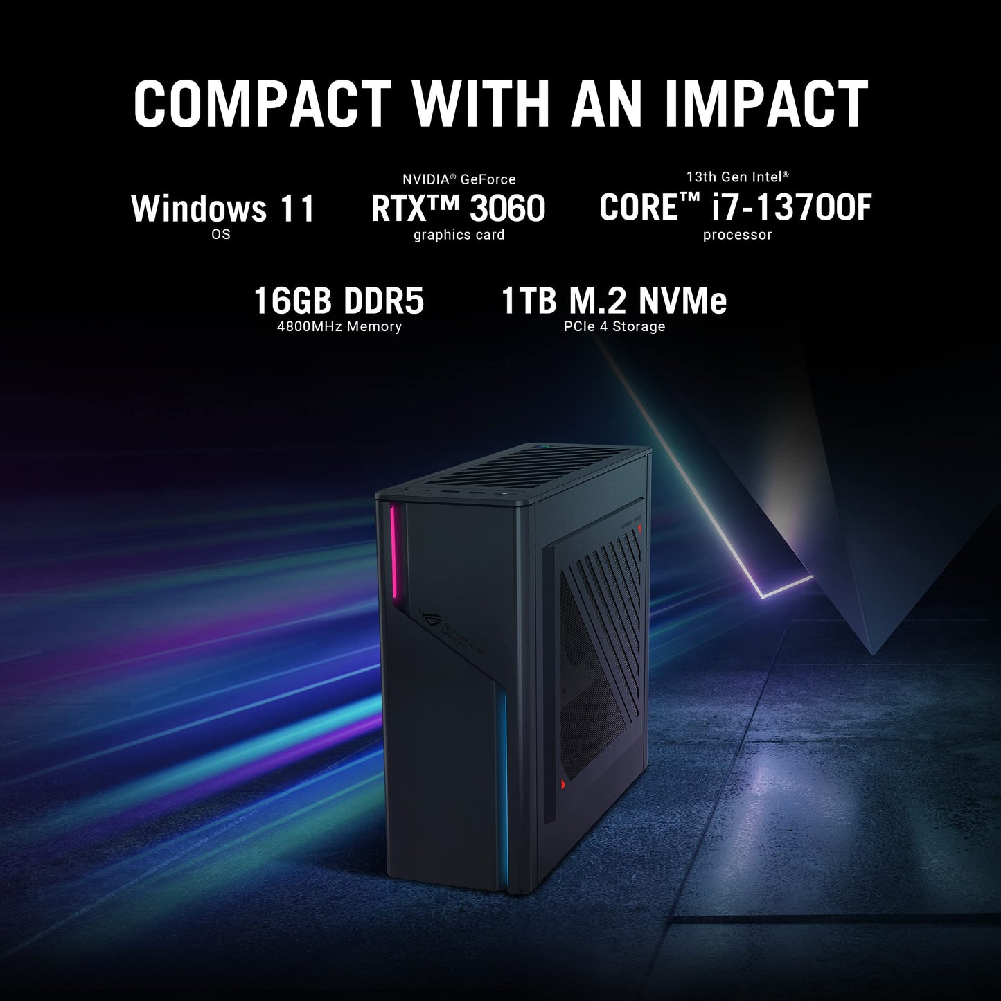 2023 ROG G22CH DS564 Gaming Desktop PC, Small Form Factor, Intel Core i5-13400F,