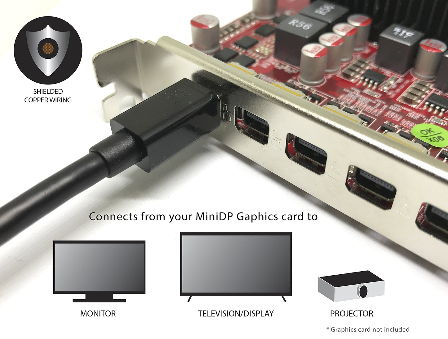 VisionTek 900640 Mini DisplayPort to Dual Link DVI-D Active Adapter (M/F)