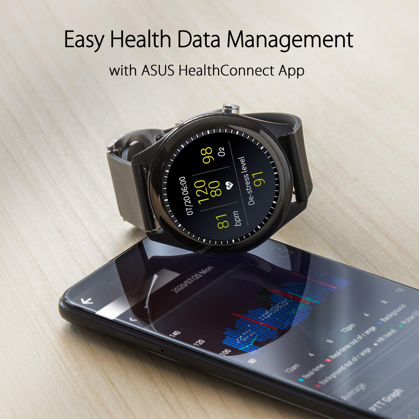 ASUS VivoWatch SP (HC-A05) Intelligent Wearable Tracker for Heart Rate, Blood