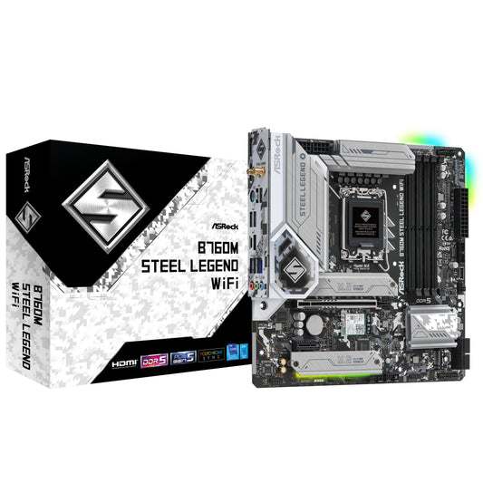 ASRock B760M Steel Legend WiFi LGA 1700 DDR5 Micro ATX Motherboard