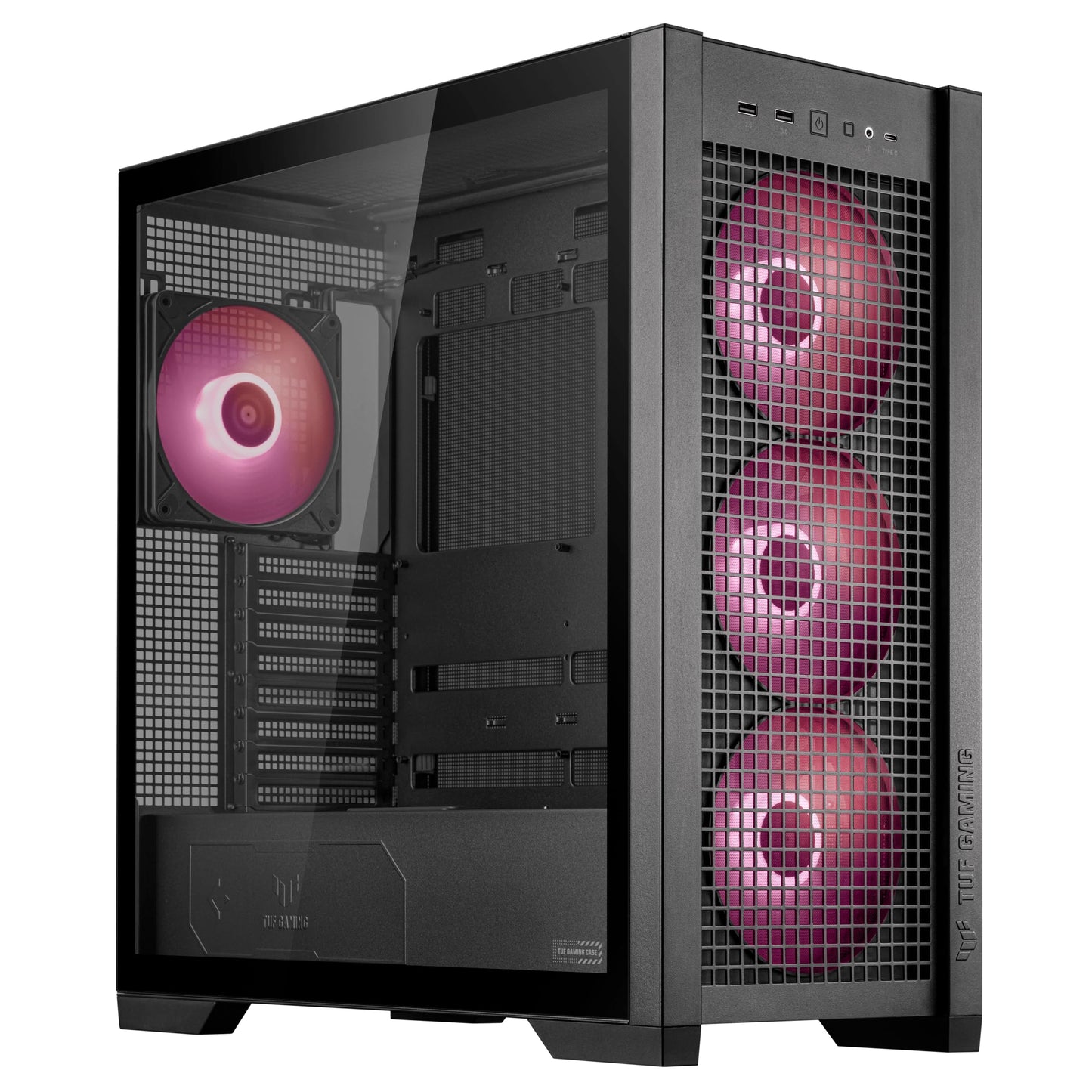 ASUS TUF Gaming GT302 ARGB ATX Mid-Tower Case Four 140 x 28 mm ARGB fans for