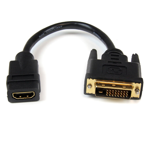 StarTech.com HDDVIFM8IN HDMI to DVI-D Video Cable Adapter - HDMI Female to DVI