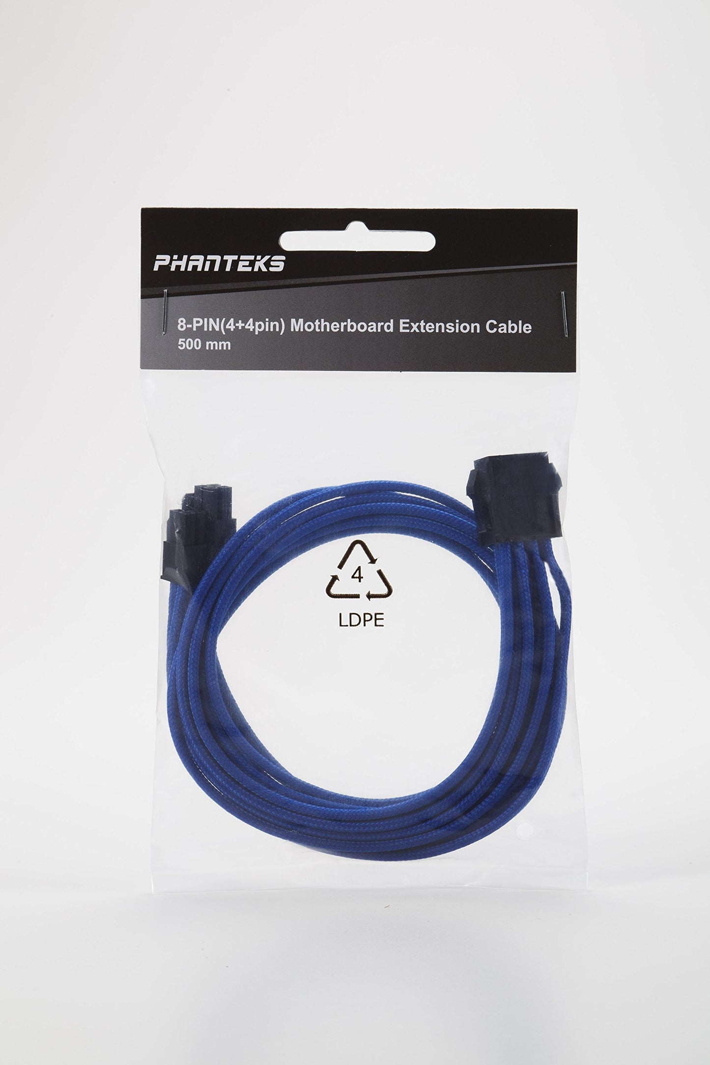 Phanteks PH-CB8P_BL 1.64 ft. (0.50m) 8 to 8 (4+4 )Pin M/B Extension Cable 500mm